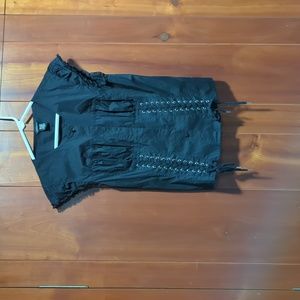 Black sleeveless top